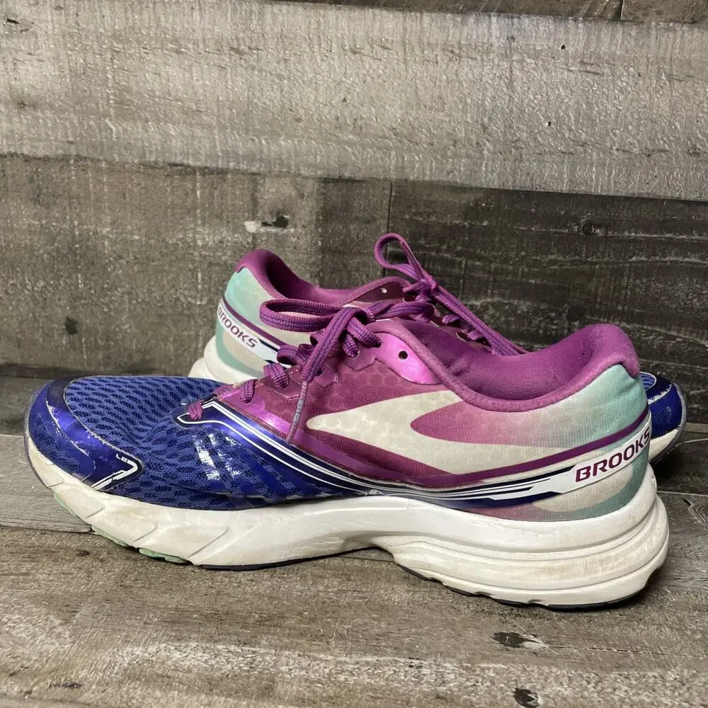 Brooks Launch 9 Lightweight Breathable Running Shoe Blue/Purple/White Womens 9